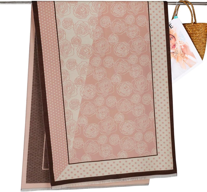 EXTREE Scarfs for Women Pashmina Silky Shawl Wrap for Evening Dressing Blanket Open Front Poncho Cape - Image 4